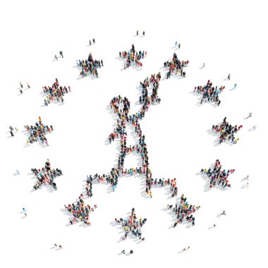 Grup insanlar şekil adam ödül