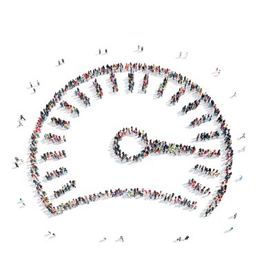 Grup insanlar şekli hız göstergesi