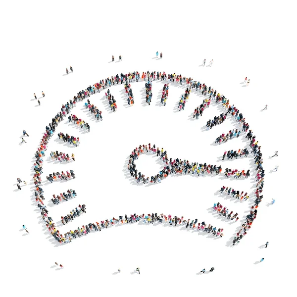 Grup insanlar şekli hız göstergesi