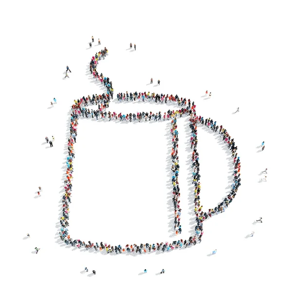 People shape  cup  tea — Stock Photo, Image