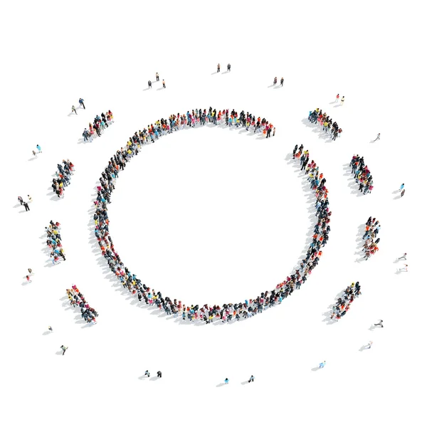 Group  people  shape  circle — Stock Photo, Image