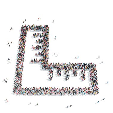 Grup insanlar şekli satır