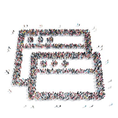 Grup insanlar soyut sembolü şekil