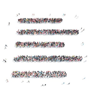 Grup insanlar şekil sayfası mektup