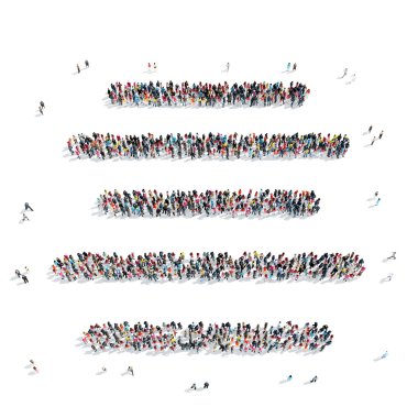 Grup insanlar şekil sayfası mektup