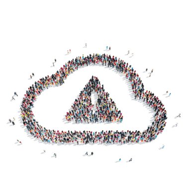 Grup insanlar şekli bulut