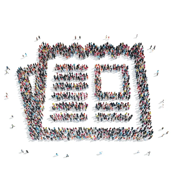 Grup insanlar şekil sayfası mektup