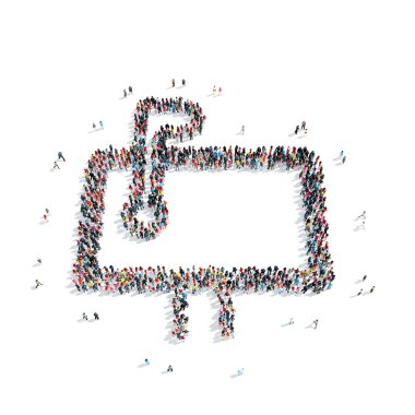 Grup insanlar posta kutusu şekil