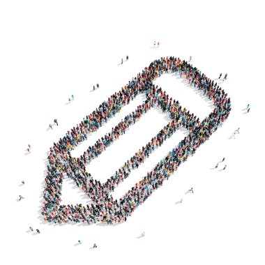 Grup insanlar şekli kalem