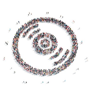 Grup insanlar şekil Mikser