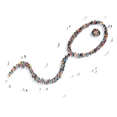 Grup insanlar şekli sperm tıp