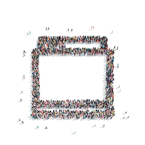 Grup insanlar şekli bulaşık makinesi