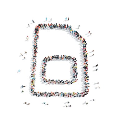 Grup insanlar şekli SIM kartı