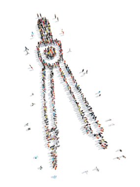 insanlar şekli pusula çizgi film