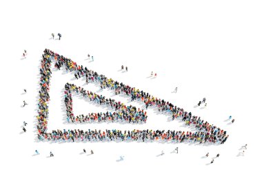  Grup insanlar şekli cetvel