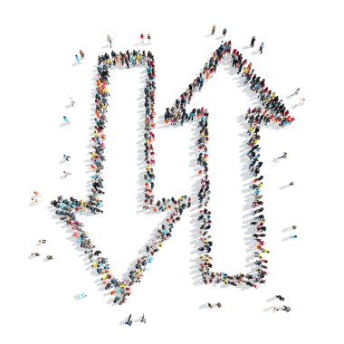 insanlar şekli ok çizgi film