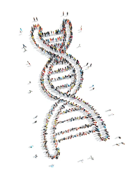 Persone plasmano la medicina del DNA — Foto Stock