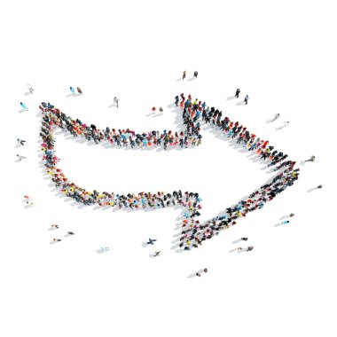 insanlar şekli ok çizgi film