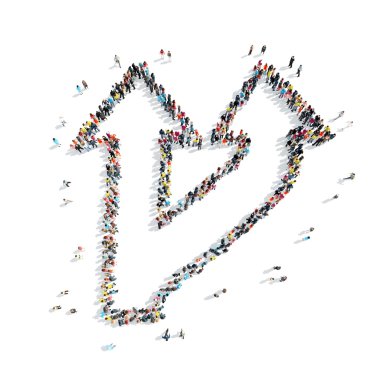 insanlar şekli ok çizgi film