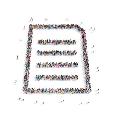 Grup insanlar şekil sayfası mektup