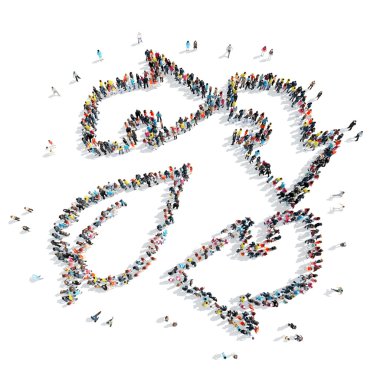 insanlar şekli ok çizgi film