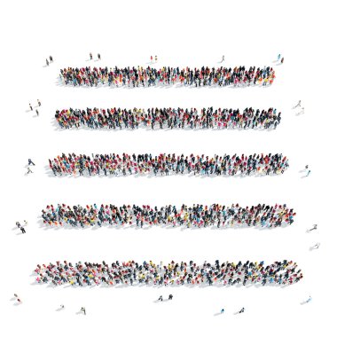 Grup insanlar şekil sayfası mektup