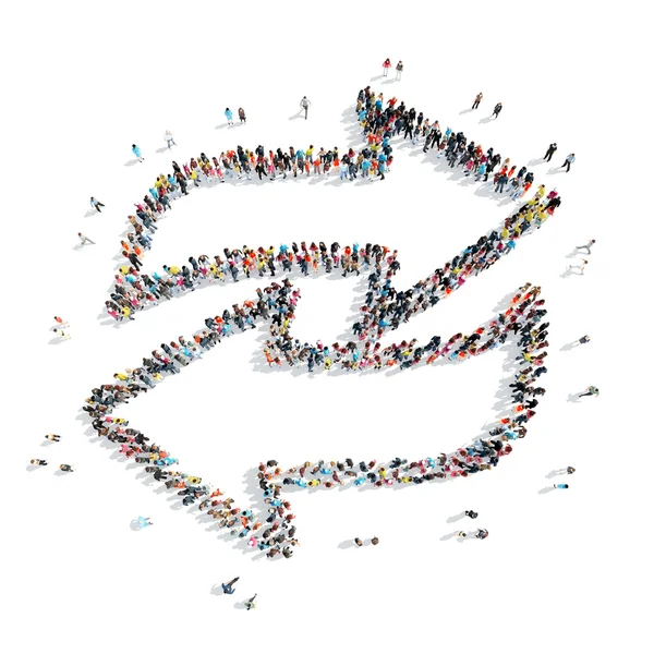 insanlar şekli ok çizgi film