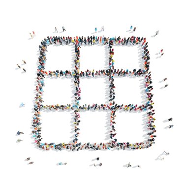 insanlar soyut sembolü şekil