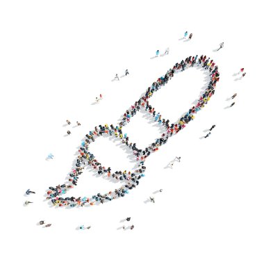 insanlar şekli fırça grubu