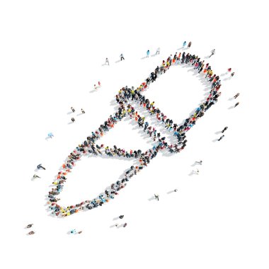  insanlar şekli pipet tıp