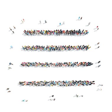 insanlar şekli dizeleri çizgi film