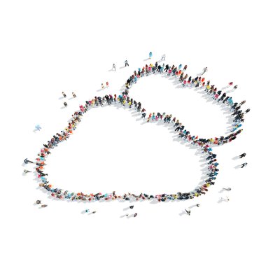 insanlar şekli bulut hava