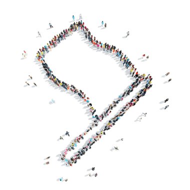 insanlar şekli bayrak çizgi film