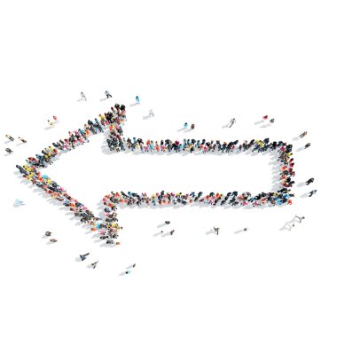 Grup şekil ok çizgi film