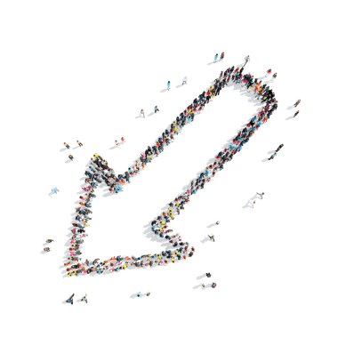 Grup şekil ok çizgi film