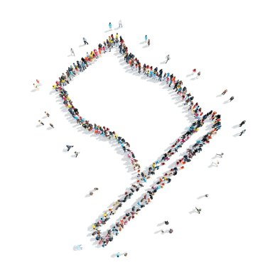 insanlar şekli bayrak çizgi film