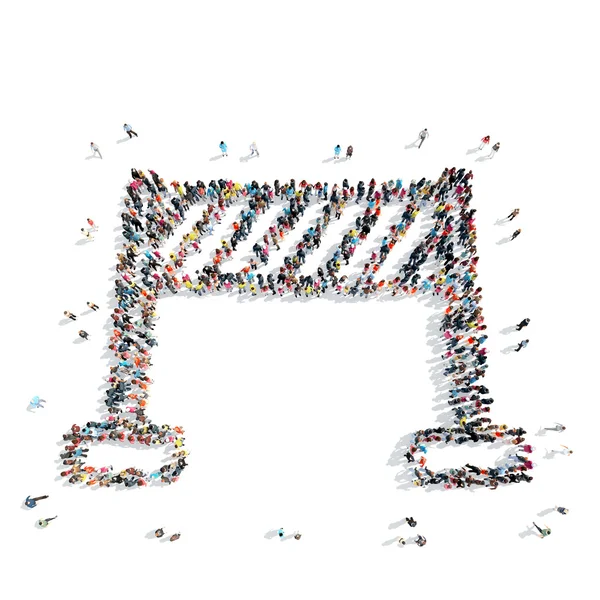 insanlar şekli bitirmek spor çizgi film