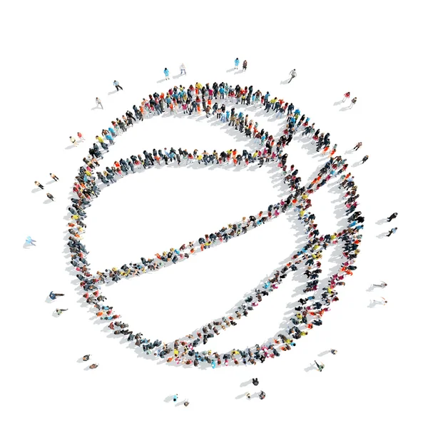 İnsanlar şekil spor top