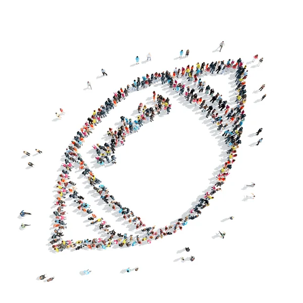 İnsanlar şekil spor top