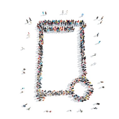 Grup insanlar şekli çöp