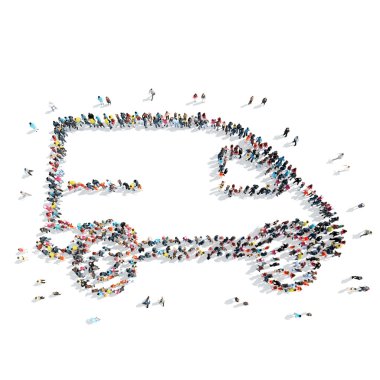 insanlar şekli kamyon taşımacılığı