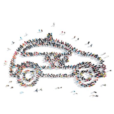 insanlar şekli taksiler çizgi film