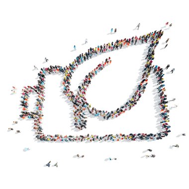 İnsanlar şekil batarya ekoloji