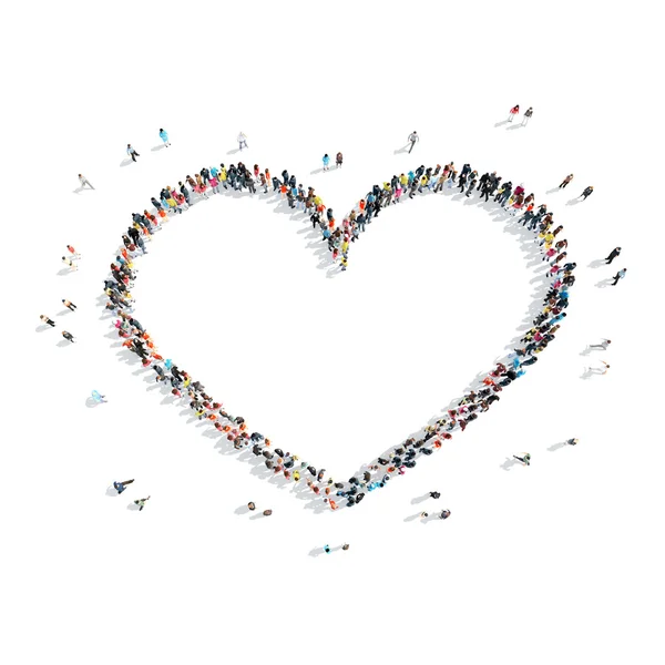 People shape  heart love — Stock Photo, Image