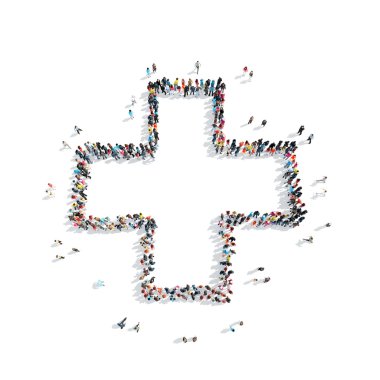 İnsanlar şekil artı tıp