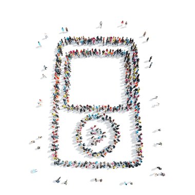 insanlar şekli müzik çalar