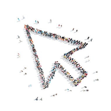 İnsanlar şekil fare bilgisayar