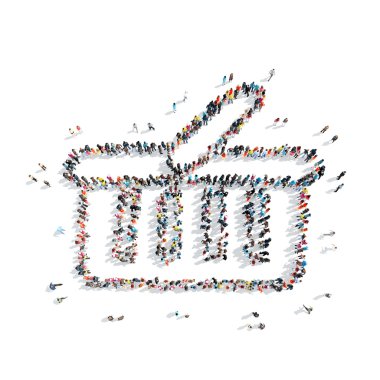 İnsanlar şekil sepeti çizgi film