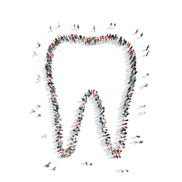 People  shape  tooth medicine — Stock Photo, Image