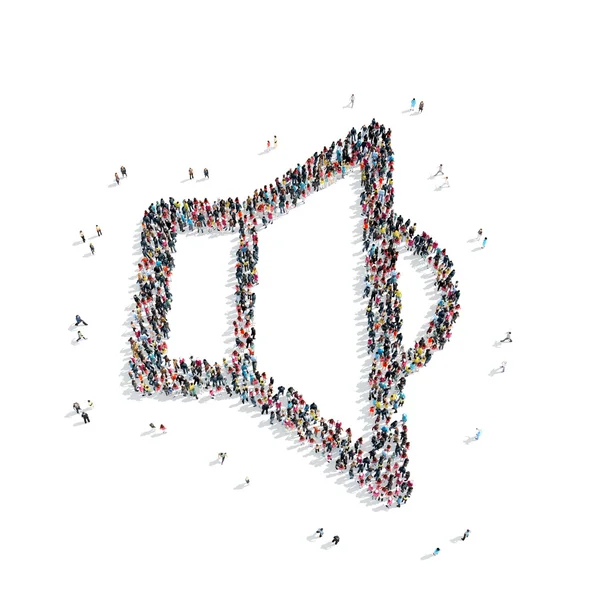 People  shape  volume cartoon — Stock Photo, Image